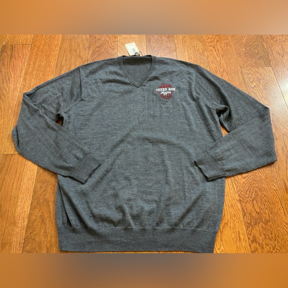 Peter Millar Autumn Crest V-neck Sweater Texas A&M NWT